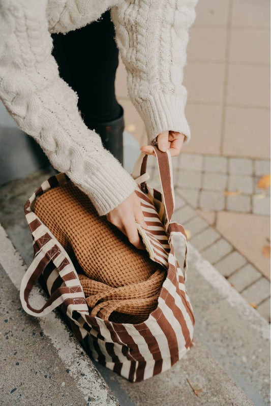 Randig tygkasse