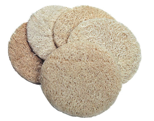Loofah-peelingpads för ansiktet  i 5-pack